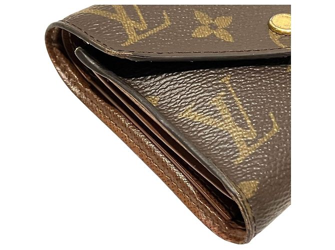 Louis Vuitton Portefeuille Victorine Tri-fold Wallet Marrone Monogramma - vista 7