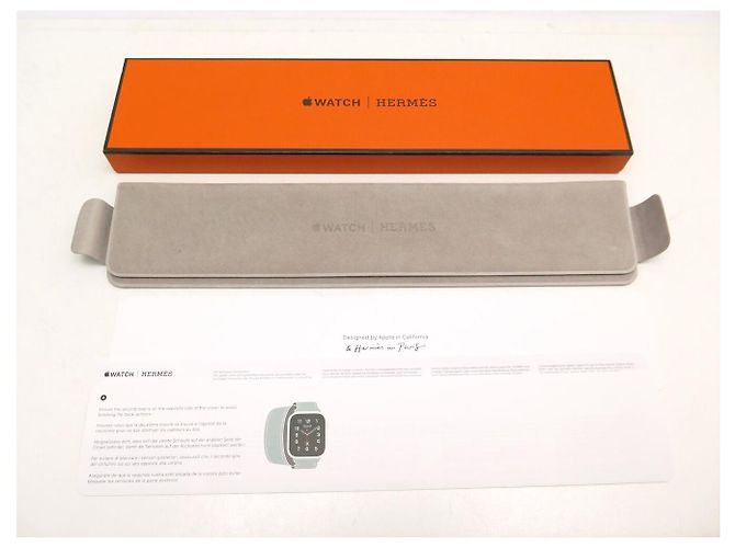 Hermès NUEVA CORREA HERMES DOUBLE TOUR PARA APPLE WATCH 40 MM CUERO SWIFT BANGLE Azul - vista 16