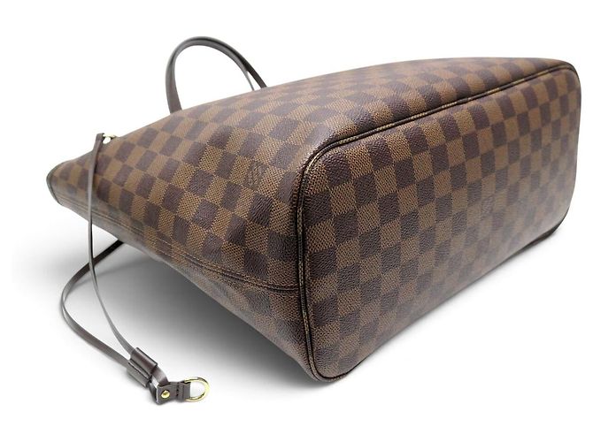 BORSA A MANO LOUIS VUITTON NEVERFULL TOILE DAMIER EBENE CABAS N40599 Marrone - vista 4