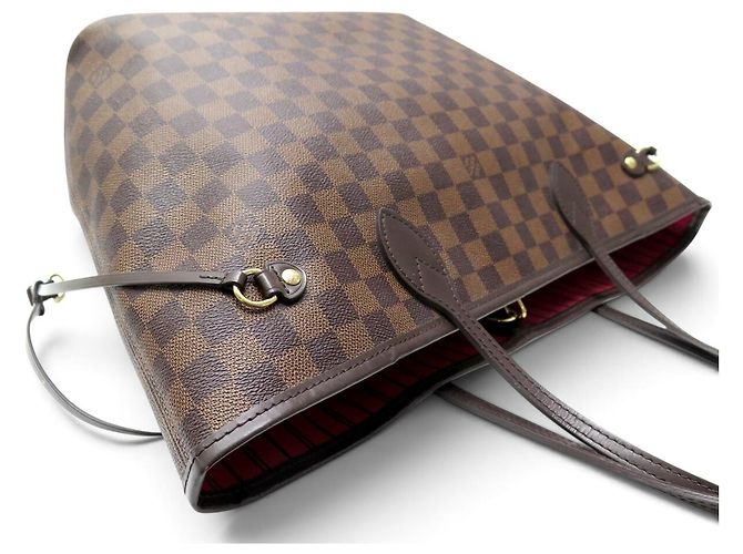 BORSA A MANO LOUIS VUITTON NEVERFULL TOILE DAMIER EBENE CABAS N40599 Marrone - vista 5