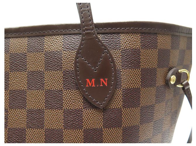 BORSA A MANO LOUIS VUITTON NEVERFULL TOILE DAMIER EBENE CABAS N40599 Marrone - vista 6
