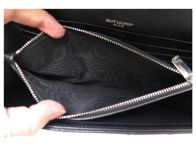 Autre Marque NEU SAINT LAURENT CASSANDRE 377828 WALLET ON CHAIN WOC BAG Schwarz - Ansicht 11