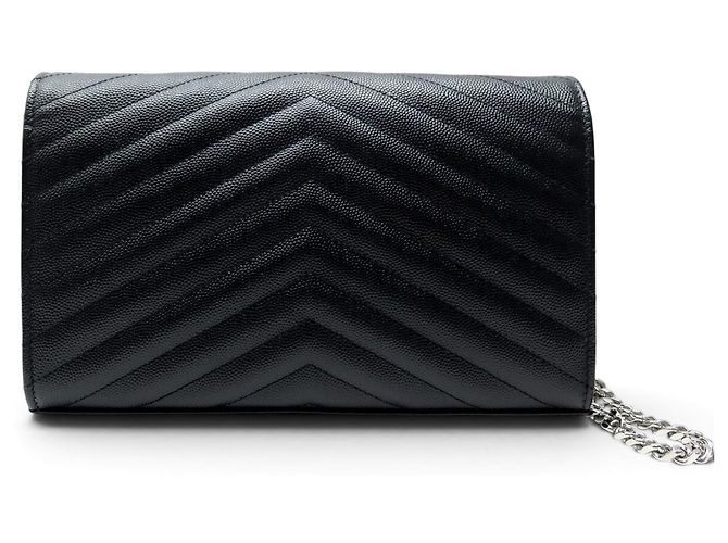 Autre Marque NEU SAINT LAURENT CASSANDRE 377828 WALLET ON CHAIN WOC BAG Schwarz - Ansicht 2