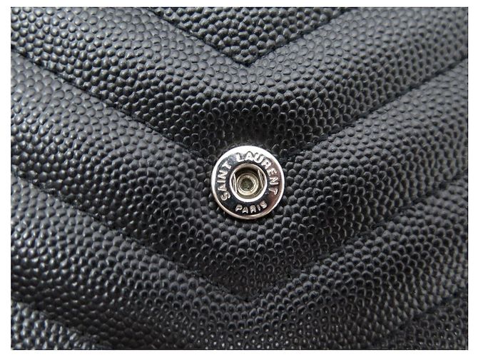 Autre Marque NEU SAINT LAURENT CASSANDRE 377828 WALLET ON CHAIN WOC BAG Schwarz - Ansicht 7