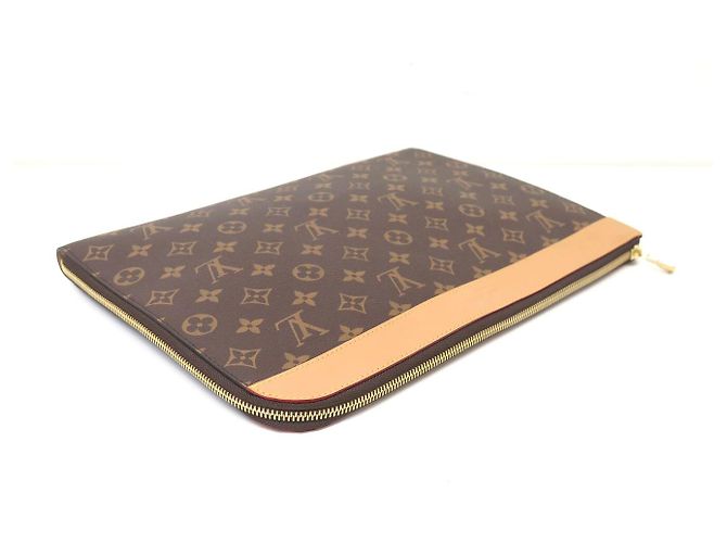 NUOVA LOUIS VUITTON POCHETTE JOUR TOILE MONOGRAM M82540 POUCH BAG Marrone - vista 3