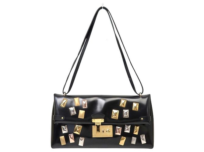 LOUIS VUITTON TRIANGLE PM M50852 HANDTASCHE SCHWARZES LEDER SCHULTERTASCHE - Ansicht 2