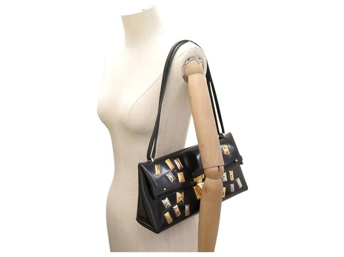 LOUIS VUITTON TRIANGLE PM M50852 HANDTASCHE SCHWARZES LEDER SCHULTERTASCHE - Ansicht 4