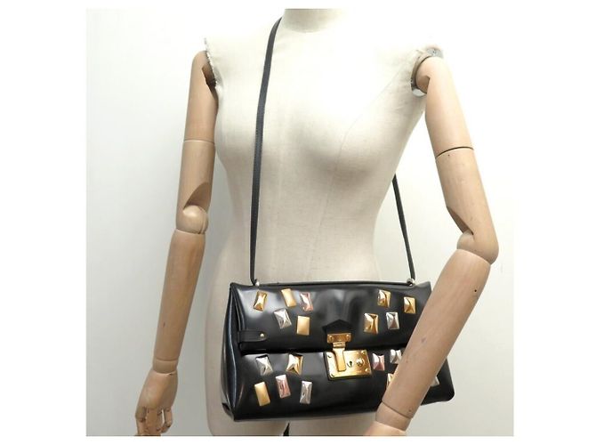 LOUIS VUITTON TRIANGLE PM M50852 HANDTASCHE SCHWARZES LEDER SCHULTERTASCHE - Ansicht 5