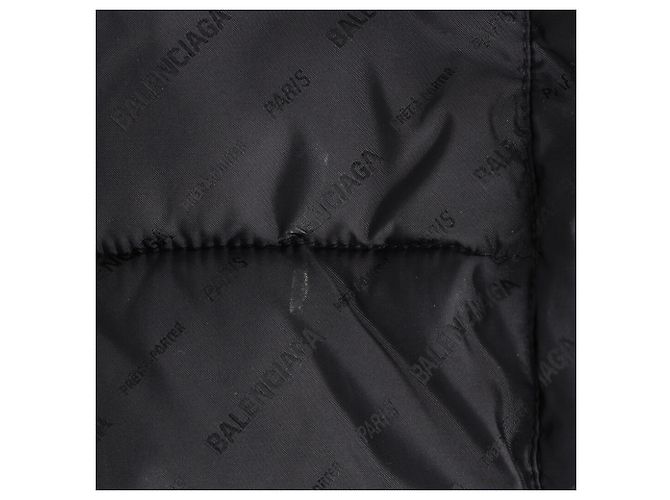 Balenciaga Logo All Over Down Jacket in Black Polyamide - view 12