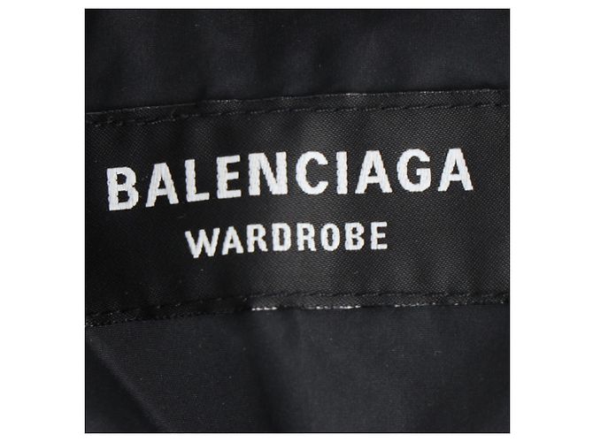 Balenciaga Logo All Over Down Jacket in Black Polyamide - view 4