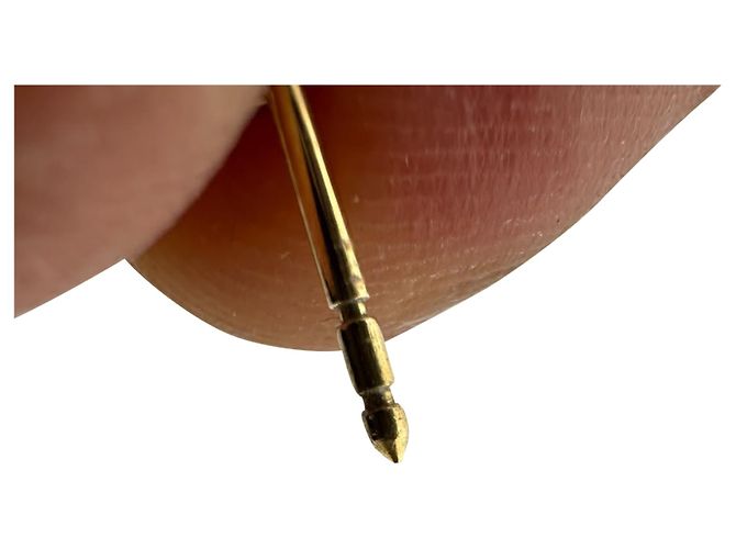 Orecchini Hermès 18K Kelly Chaine Drop in metallo dorato D'oro - vista 17