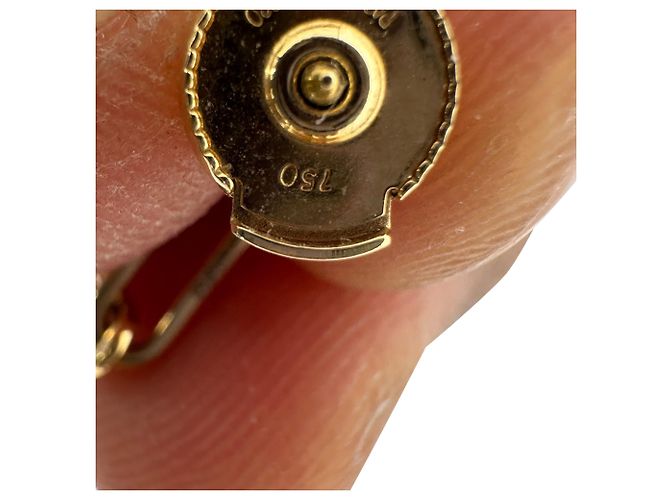 Orecchini Hermès 18K Kelly Chaine Drop in metallo dorato D'oro - vista 5