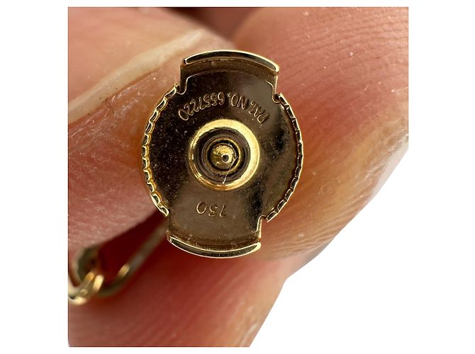 Orecchini Hermès 18K Kelly Chaine Drop in metallo dorato D'oro - vista 6