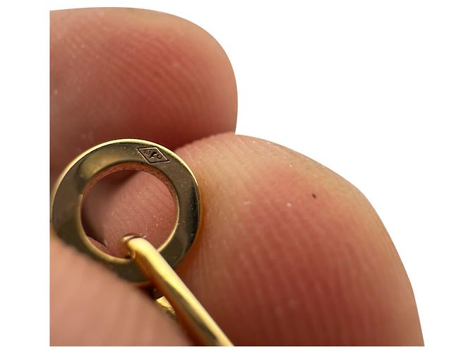 Orecchini Hermès 18K Kelly Chaine Drop in metallo dorato D'oro - vista 7