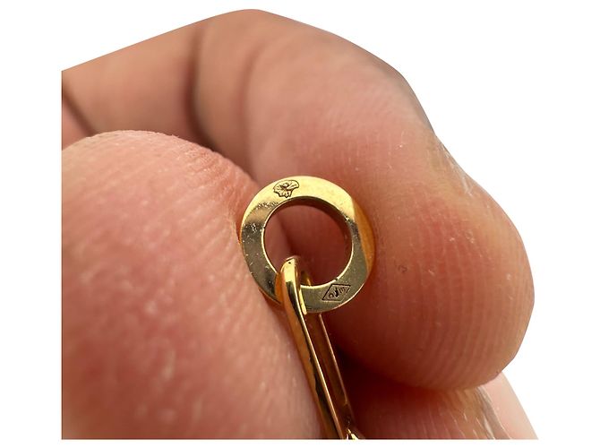 Orecchini Hermès 18K Kelly Chaine Drop in metallo dorato D'oro - vista 8