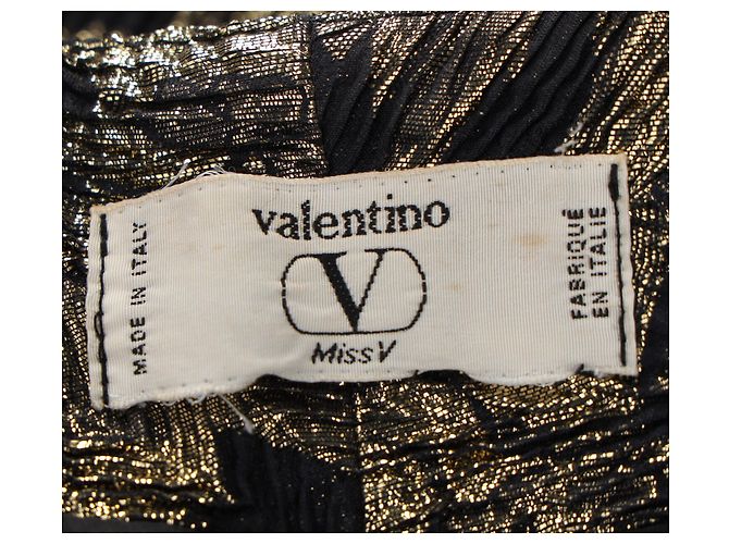 Valentino Garavani Blazer Valentino Miss V de jacquard en seda dorada - vista 4