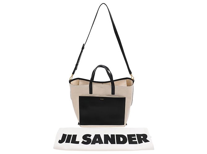 Jil Sander Wander Tote Bag aus beigem Canvas - Ansicht 16