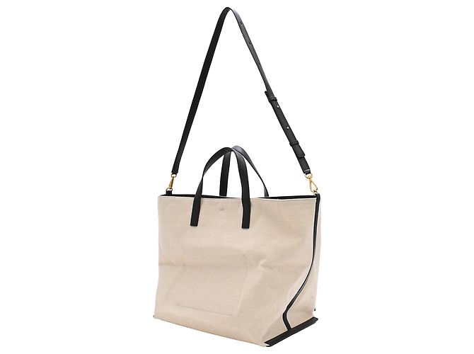 Jil Sander Wander Tote Bag aus beigem Canvas - Ansicht 3