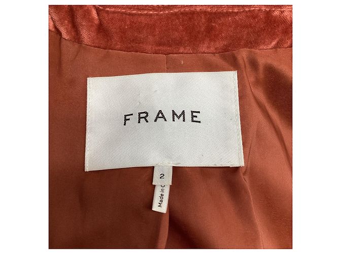 Autre Marque  Frame Single-Breasted Blazer in Rust Orange Cotton - view 7