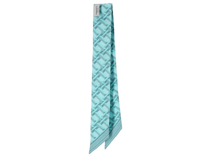 Sciarpa Tiffany T Ribbon Tiffany & Co. in seta turchese - vista 2