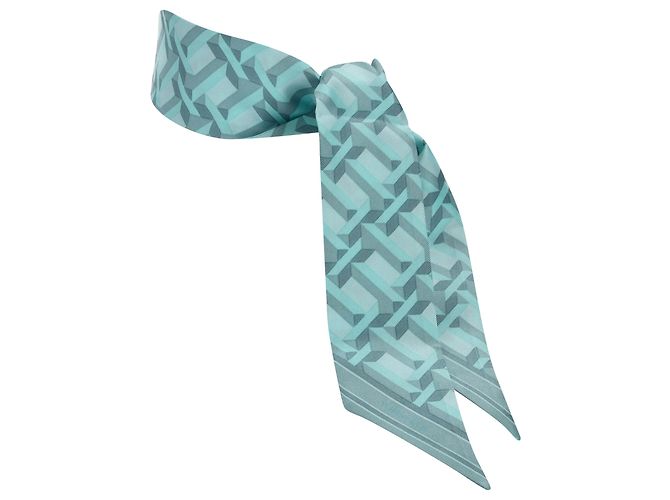 Sciarpa Tiffany T Ribbon Tiffany & Co. in seta turchese - vista 3