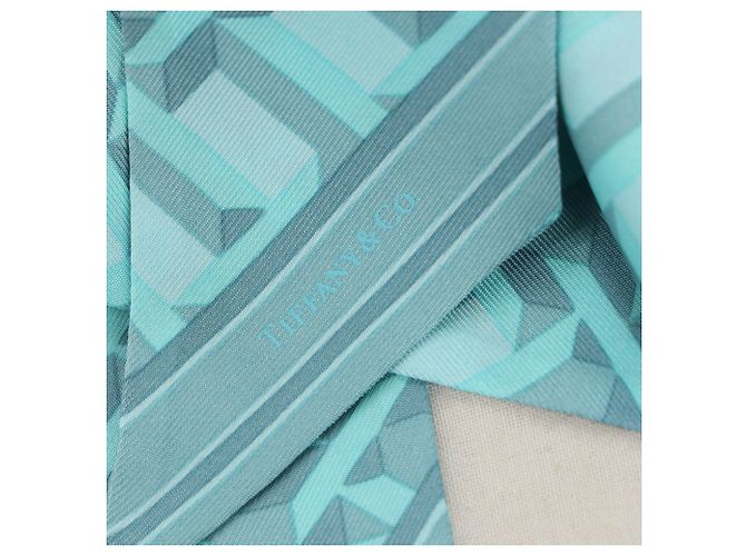 Sciarpa Tiffany T Ribbon Tiffany & Co. in seta turchese - vista 5