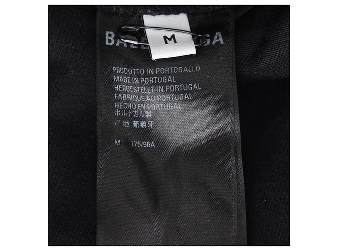 Balenciaga Logo Destroyed Hoodie aus schwarzer Baumwolle - Ansicht 4