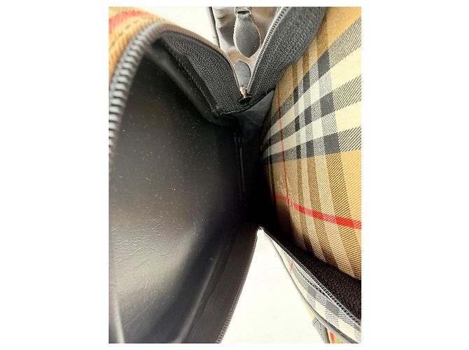 Borsa da tennis Burberry Nova Check in tela beige - vista 20