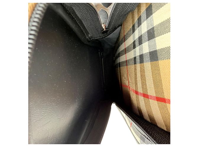 Borsa da tennis Burberry Nova Check in tela beige - vista 21