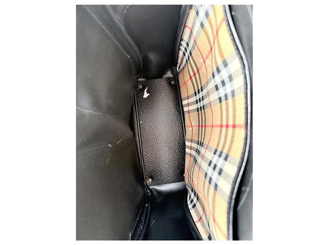 Borsa da tennis Burberry Nova Check in tela beige - vista 22