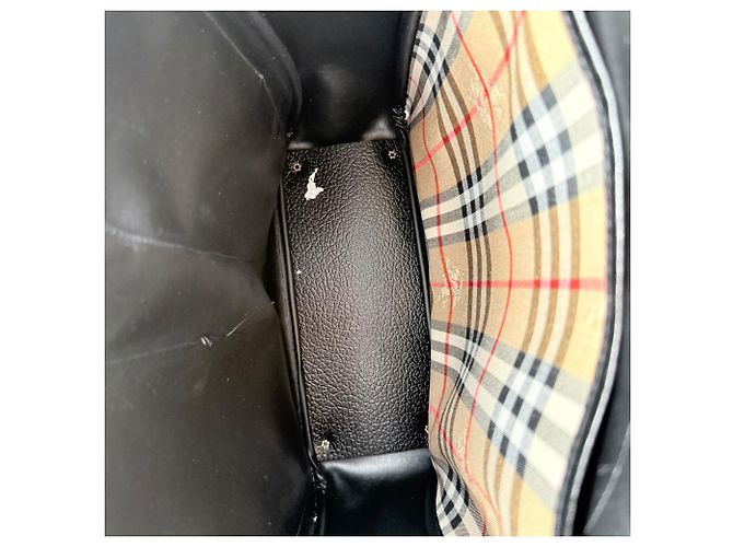 Borsa da tennis Burberry Nova Check in tela beige - vista 23