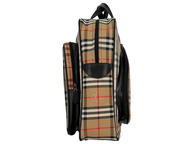 Borsa da tennis Burberry Nova Check in tela beige - vista 35