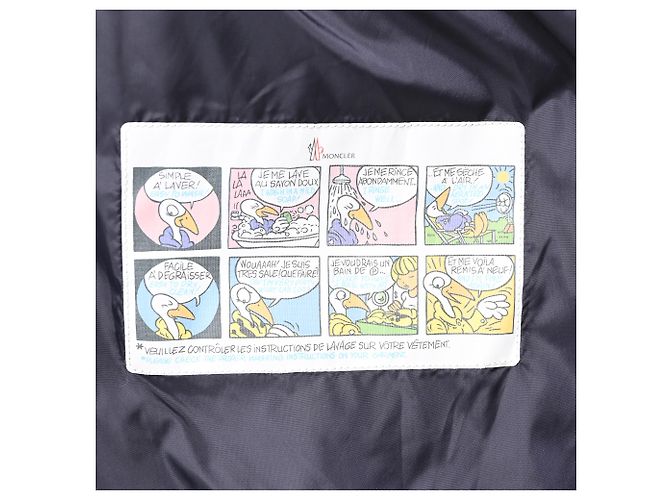Giacca in piumino con cappuccio Moncler Labastide in poliammide blu navy - vista 10