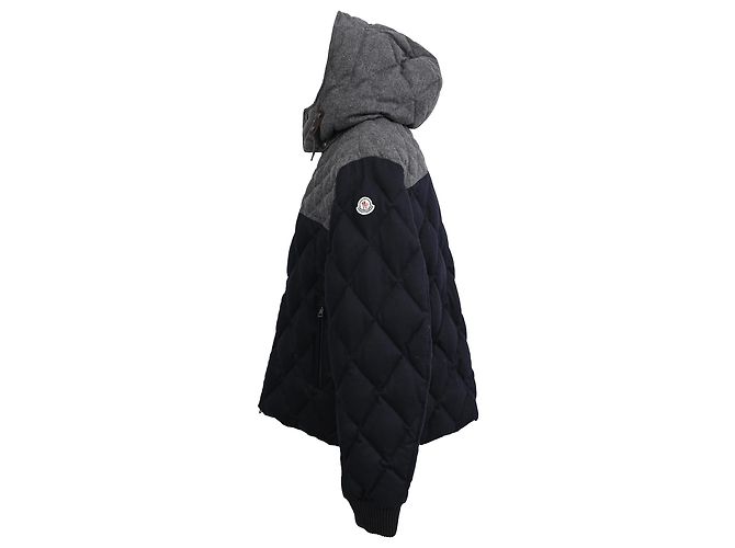 Giacca in piumino con cappuccio Moncler Labastide in poliammide blu navy - vista 2