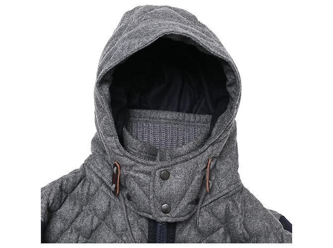 Giacca in piumino con cappuccio Moncler Labastide in poliammide blu navy - vista 4