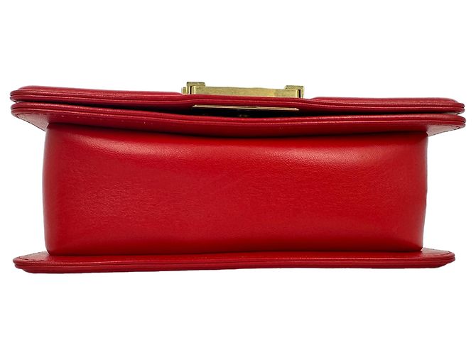 Borsa a tracolla Chanel Le Boy in pelle rossa Rosso - vista 6