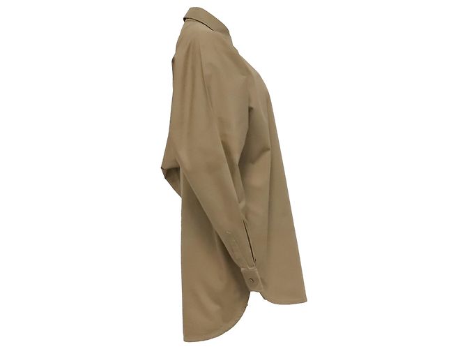 Dior Jardin d'Hiver bedrucktes Button-Down-Hemd aus beiger Baumwolle - Ansicht 3