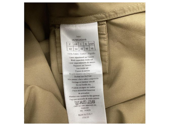 Dior Jardin d'Hiver bedrucktes Button-Down-Hemd aus beiger Baumwolle - Ansicht 6