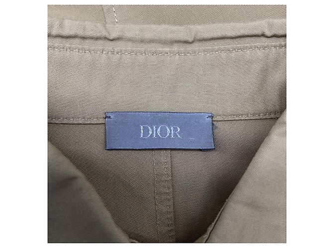 Dior Jardin d'Hiver bedrucktes Button-Down-Hemd aus beiger Baumwolle - Ansicht 8