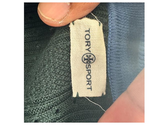 Polo a maniche corte Tory Burch in cotone verde - vista 4