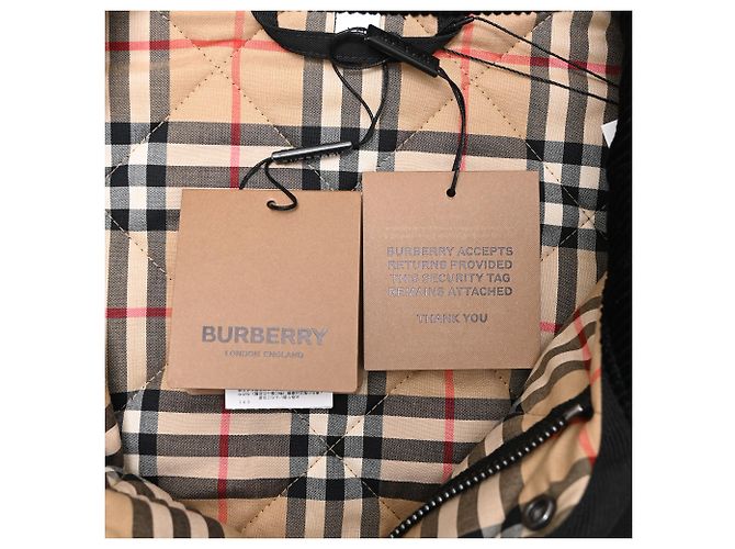 Burberry Alston Diamond Quilted Field Jacket in Black Polyester - view 10