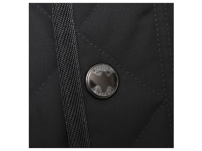 Burberry Alston Diamond Quilted Field Jacket in Black Polyester - view 11
