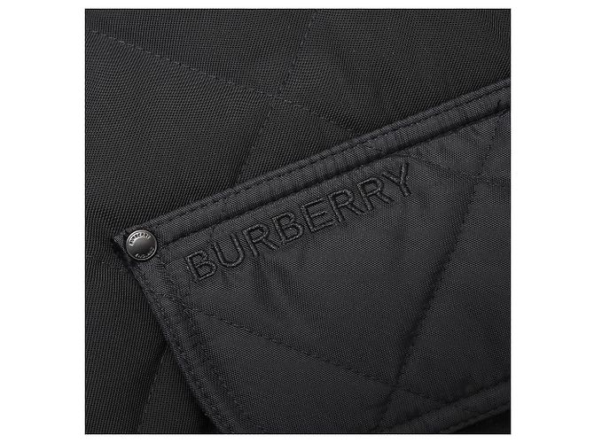 Burberry Alston Diamond Quilted Field Jacket in Black Polyester - view 13