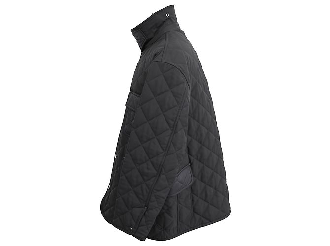 Burberry Alston Diamond Quilted Field Jacket in Black Polyester - view 2