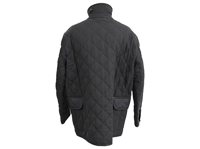 Burberry Alston Diamond Quilted Field Jacket in Black Polyester - view 3