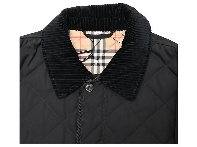 Burberry Alston Diamond Quilted Field Jacket in Black Polyester - view 4