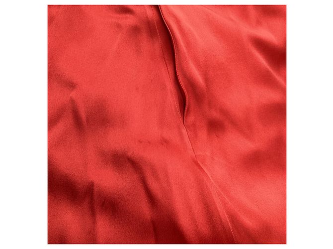 Autre Marque Abito midi a maniche lunghe con scollo a fiocco Sies Marjan in viscosa rossa - vista 10