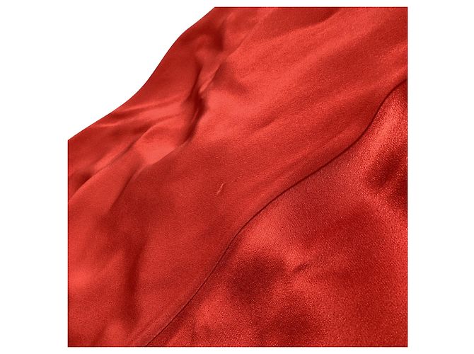 Autre Marque Abito midi a maniche lunghe con scollo a fiocco Sies Marjan in viscosa rossa - vista 12