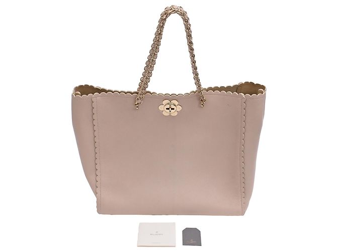 Borsa Tote Mulberry Cecily Flower in pelle di vitello rosa - vista 20