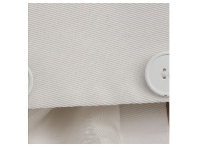 Alexander Mcqueen Peplum Blazer in White Cotton Cream - view 7